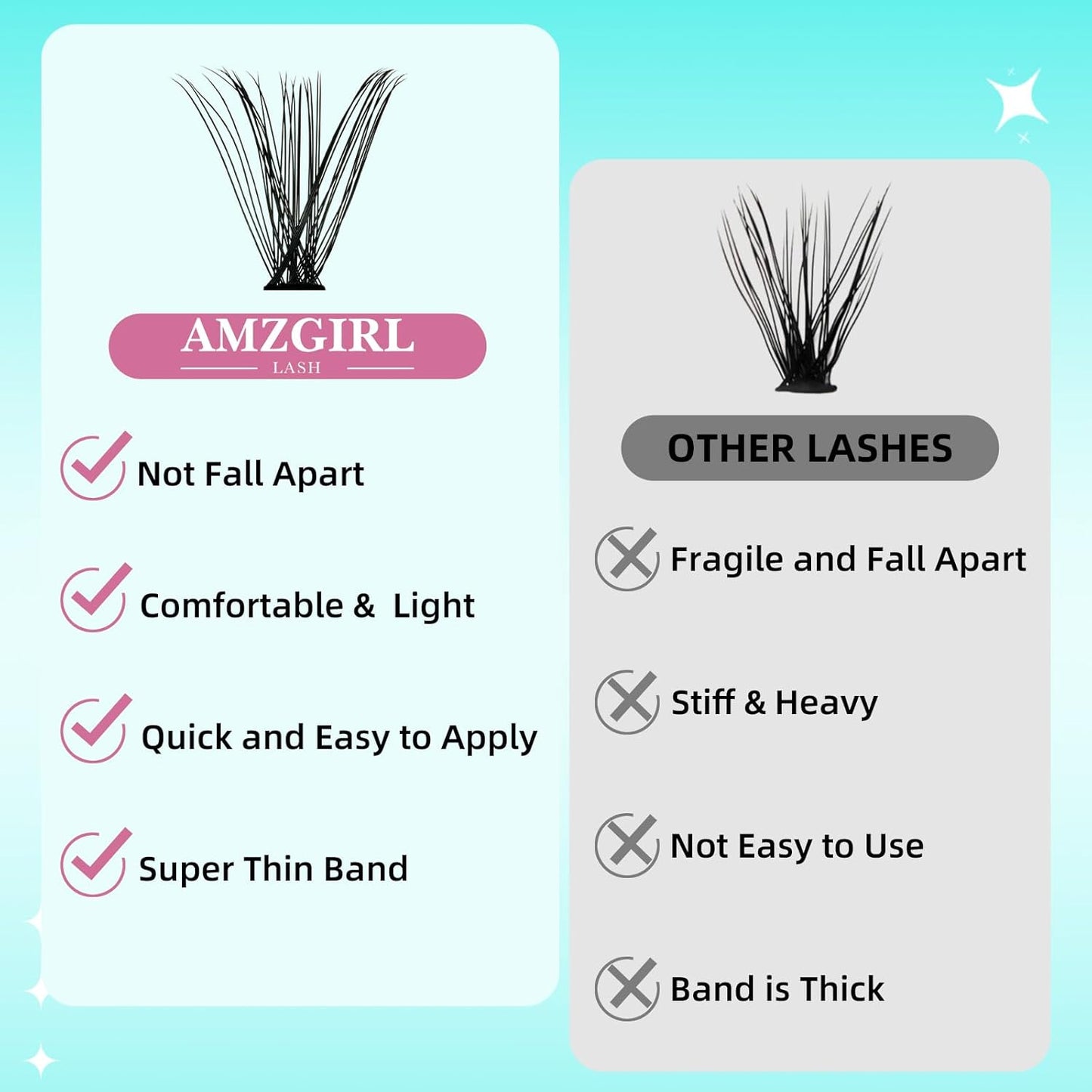 Lash Clusters Wispy 320PCS Eyelash Extension 40D 50D Cluster Lashes Individual Lashes DIY Lash Extension Natural Look Cluster Eyelash Extensions Soft False Eyelashes at Home for Beginners(D-Mix9-16mm)