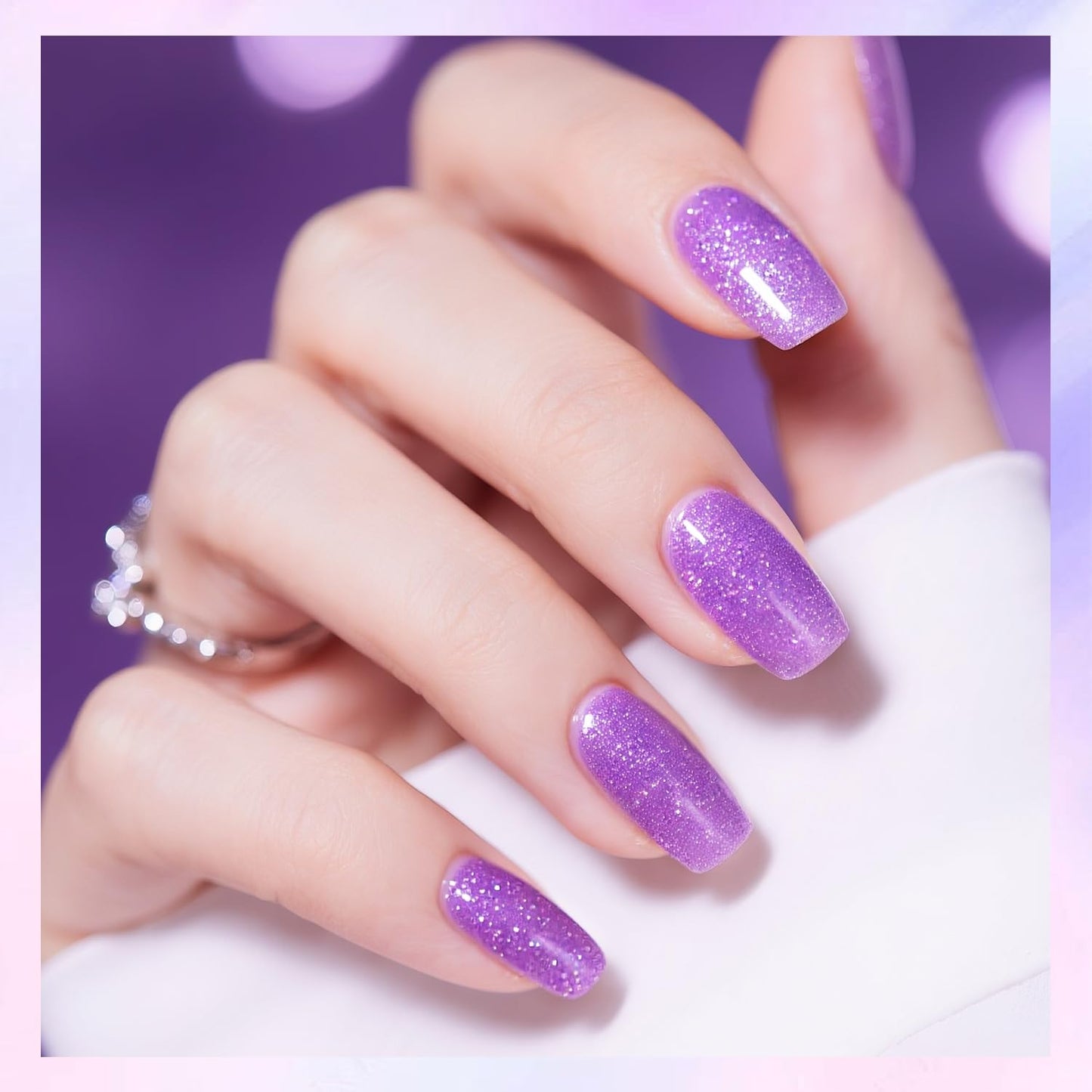 16.5ml Glitter Nail Polish, Shine Glitter Quick Dry, Natural Lustrous Enamel, Match Any Color for DIY Manicure & Pedicure
