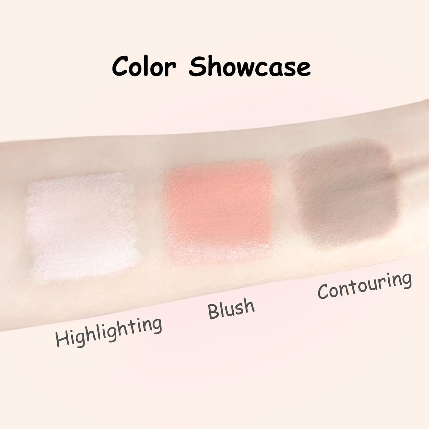 Highlighter Stick - Creamy Contour & Blush Stick with Brush, Moisturizing, Long-Lasting, Buildable Color for Easy Sculpting, Highly Pigmented Matte Finish, Ideal for Foundation & Concealer