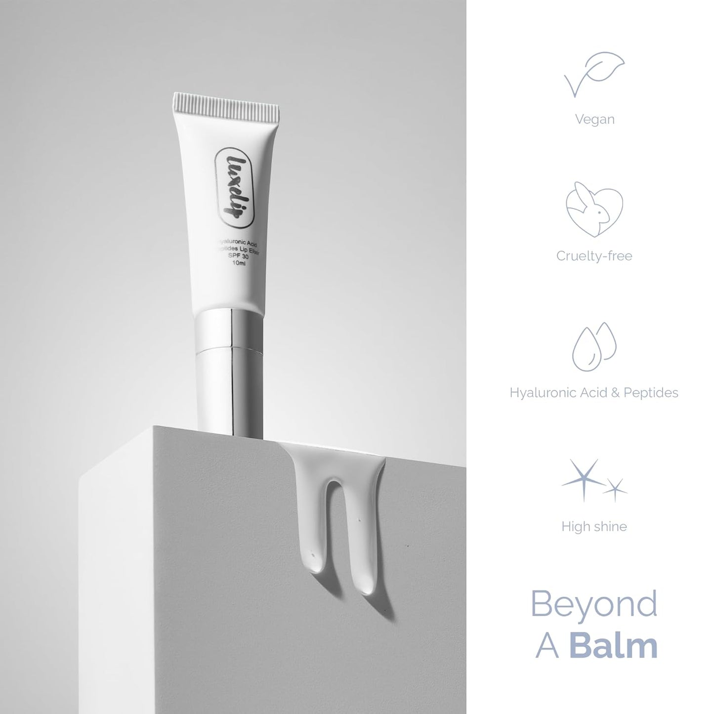 Tinted Lip Balm Elixir for OIder Women, Hydrating Vegan Lip Care with Sheer Color & Moisturizing Glow – Non-Sticky Nourishing Lip Treatment for Soft, Smooth Lips (Naturally Clear 10ml)