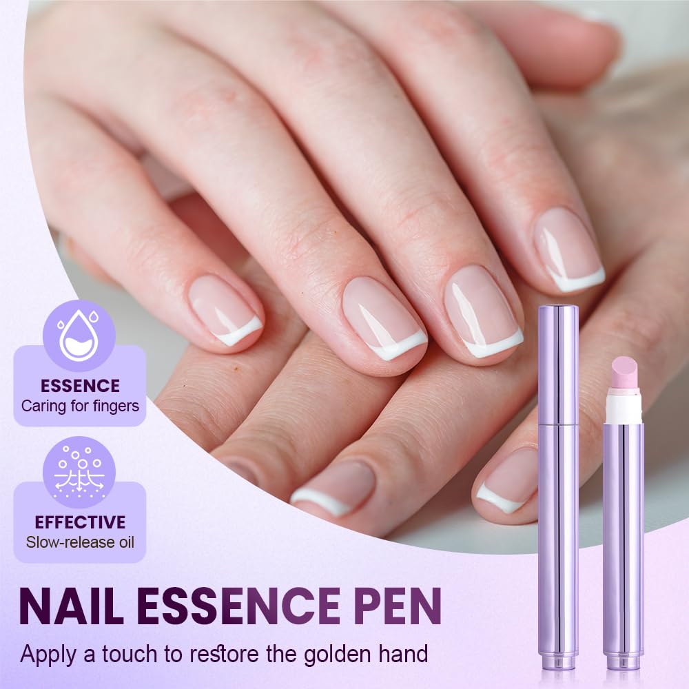 2-in-1 Cuticle Oil Pen & Pusher with Ceramic Tip – Sassy Tip Cuticle Pusher Pen for Hangnails & Dry Nails, Nourishing Nail Oil Pen for Cuticle Care & Treatment (2)