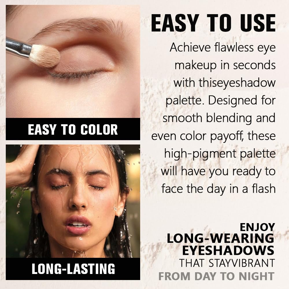 Pearl White Glitter Eyeshadow Palette for Women, Single Monochrome Eye Shadow Makeup, Shiny Pressed Powder, Blendable Natural sombras para ojos, Holographic,Vegan,Travel -11