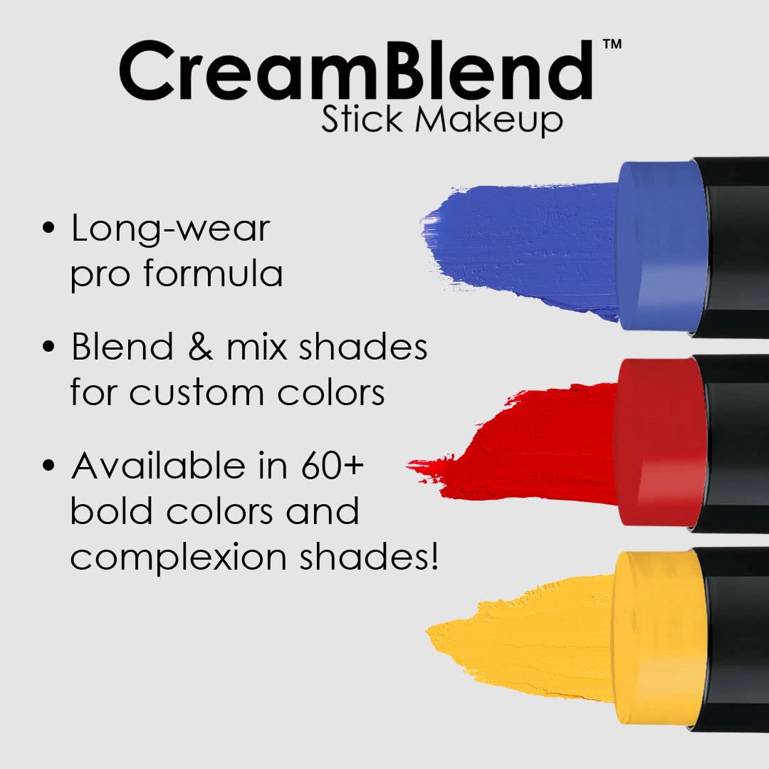 Mehron Makeup CreamBlend Stick | Face Paint, Body Paint, & Foundation Cream Makeup | Body Paint Stick .75 oz (21 g) (Black)