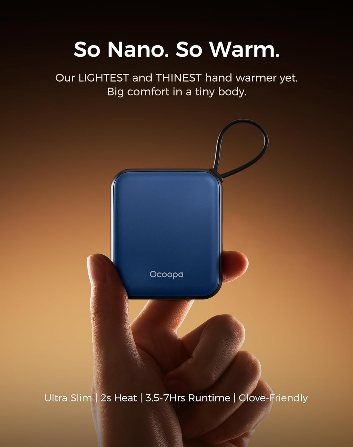 Ocoopa Hand Warmers Rechargeable UT5 Nano – Slim Electric Pocket Heater, Smart Temp Control, 14Hrs Battery, UL Safety, Artists in Bloom Design, Practical Gifts for Women, Christmas, Outdoor, Office