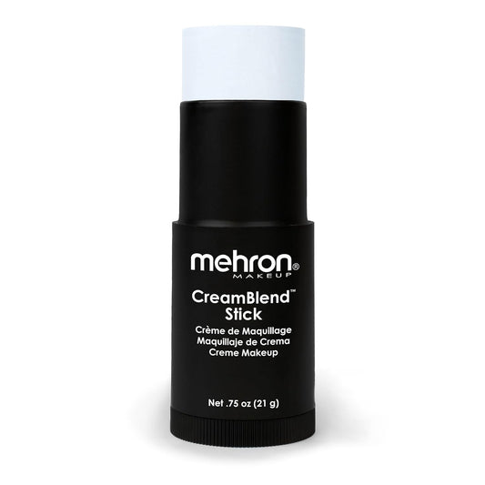 Mehron Makeup CreamBlend Stick | Face Paint, Body Paint, & Foundation Cream Makeup | Body Paint Stick .75 oz (21 g) (Moonlight White)