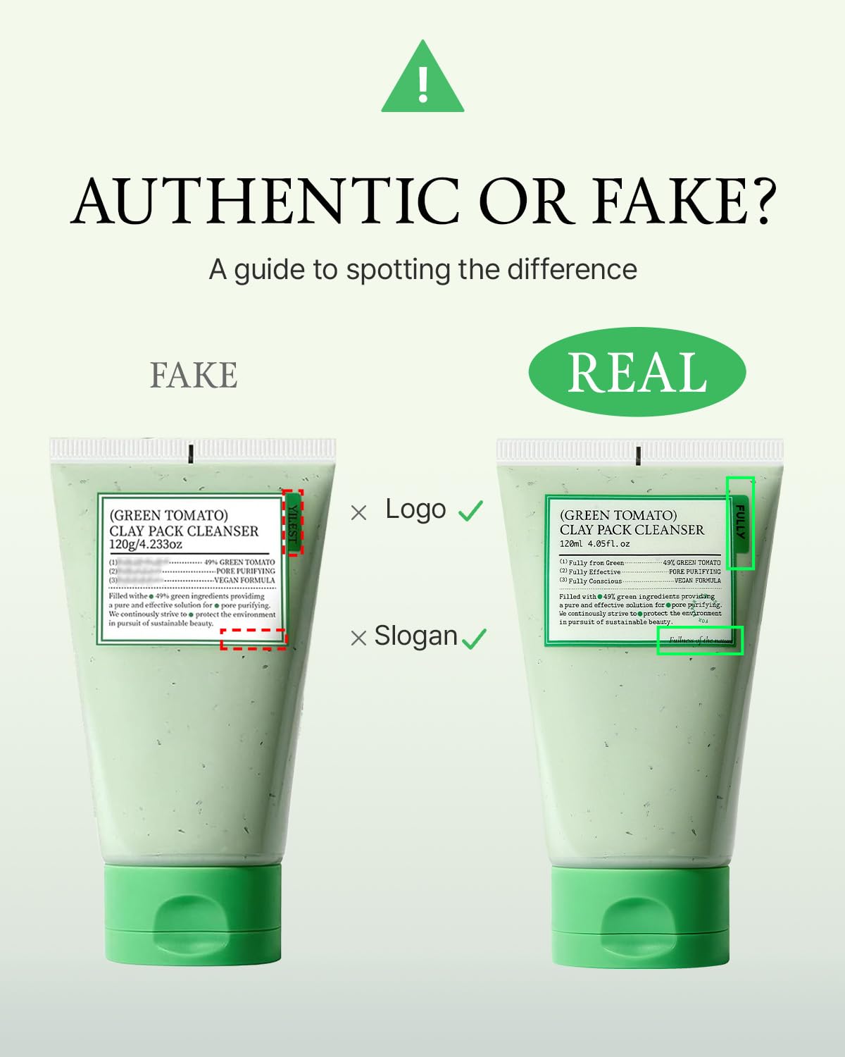 FULLY Green Tomato Pore Detox Clay Mask Cleanser, Pore Minimizing, Blackhead Care, Sebum Control, Exfoliation, Vegan, Face Wash, Sensitive Skin, Korean Skincare 4.05 fl.oz