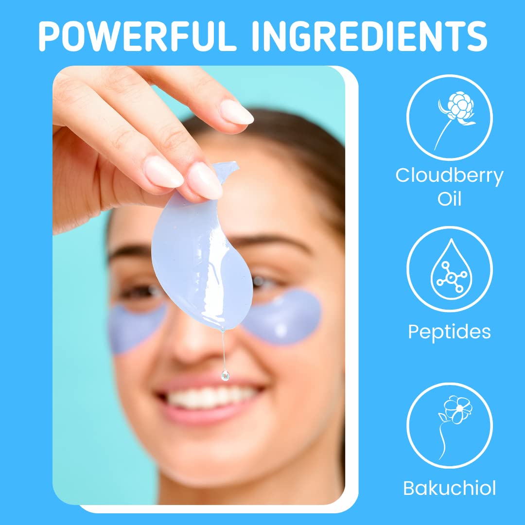 Patchology Iced Cooling Under Eye Mask Patches with Peptides, Cloudberry Oil and Bakuchiol. Cool eye gels to firm skin and soothe, reduce fine lines and under eye bags - by Patchology - 5 Pair