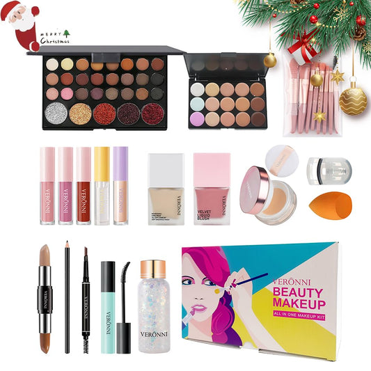 VERONNI All in One Makeup Kit,Eye Face Lips Makeup For Mother's Day,Multipurpose Women's Makeup Sets,Beginners and Professionals Alike (All in one makeup set)