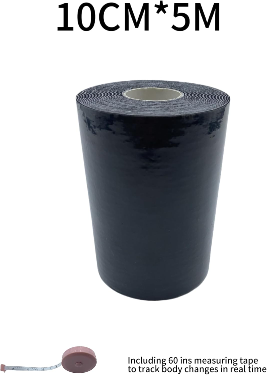 Body Stomach Compression Tape- Extra Wide Kaotic Magic Tape for Body Shaping& Workout& Sweater Enhancer& Skin Protection (Black/10CM*5M) (1 Roll)