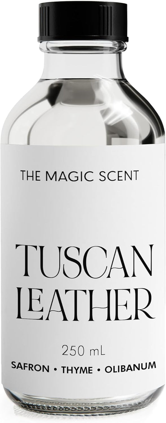 Tuscan Leather Diffuser Oil - Hotel & Home Luxury Scents - Diffuser Oil Scents for Home Designed for Use in All Diffusers - 8.5 fl oz, 250 mL