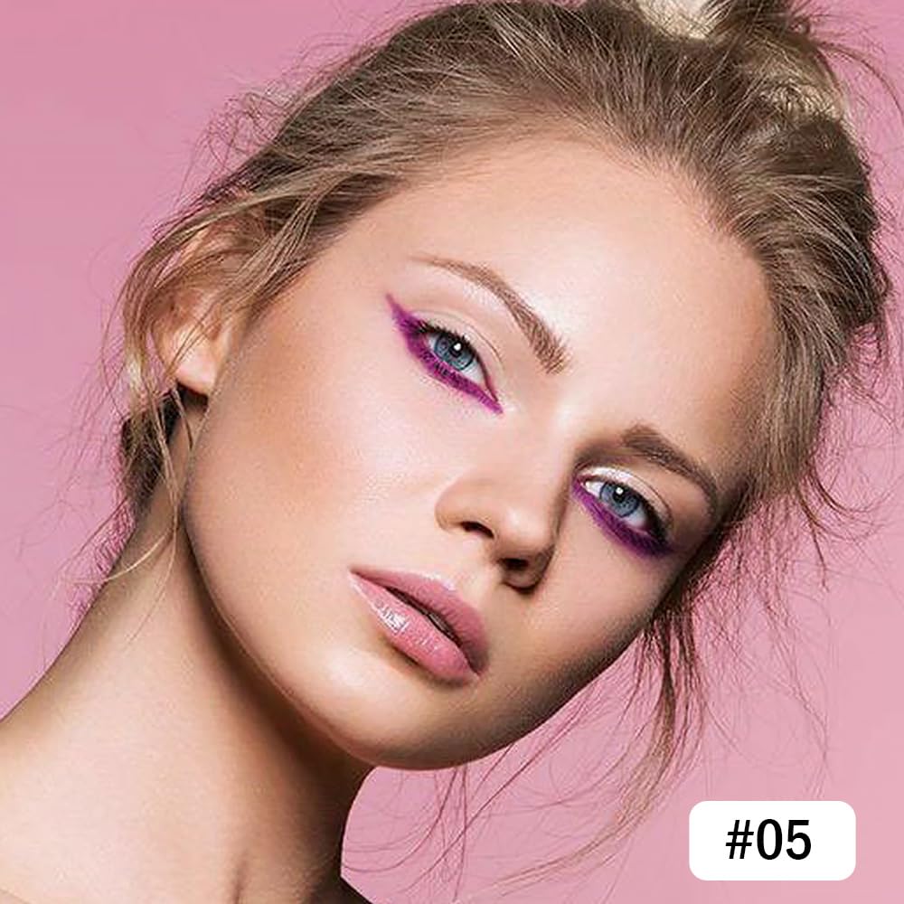 Kaely Gel Eyeliner Pencil for Women, Grape Purple Eye Liner Waterproof Smudge Proof with Sharpener, Waterline Eye Makeup Liners, delineador de ojos contra el agua, Vegan & Cruelty-Free, 05