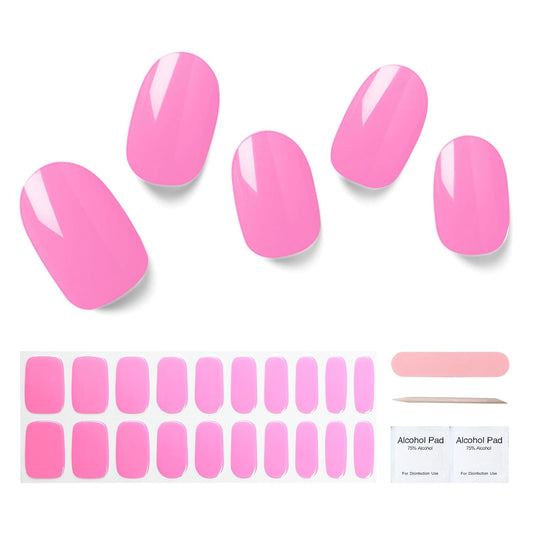 Semi Cured Gel Nail Strips, 20pcs, Long Lasting