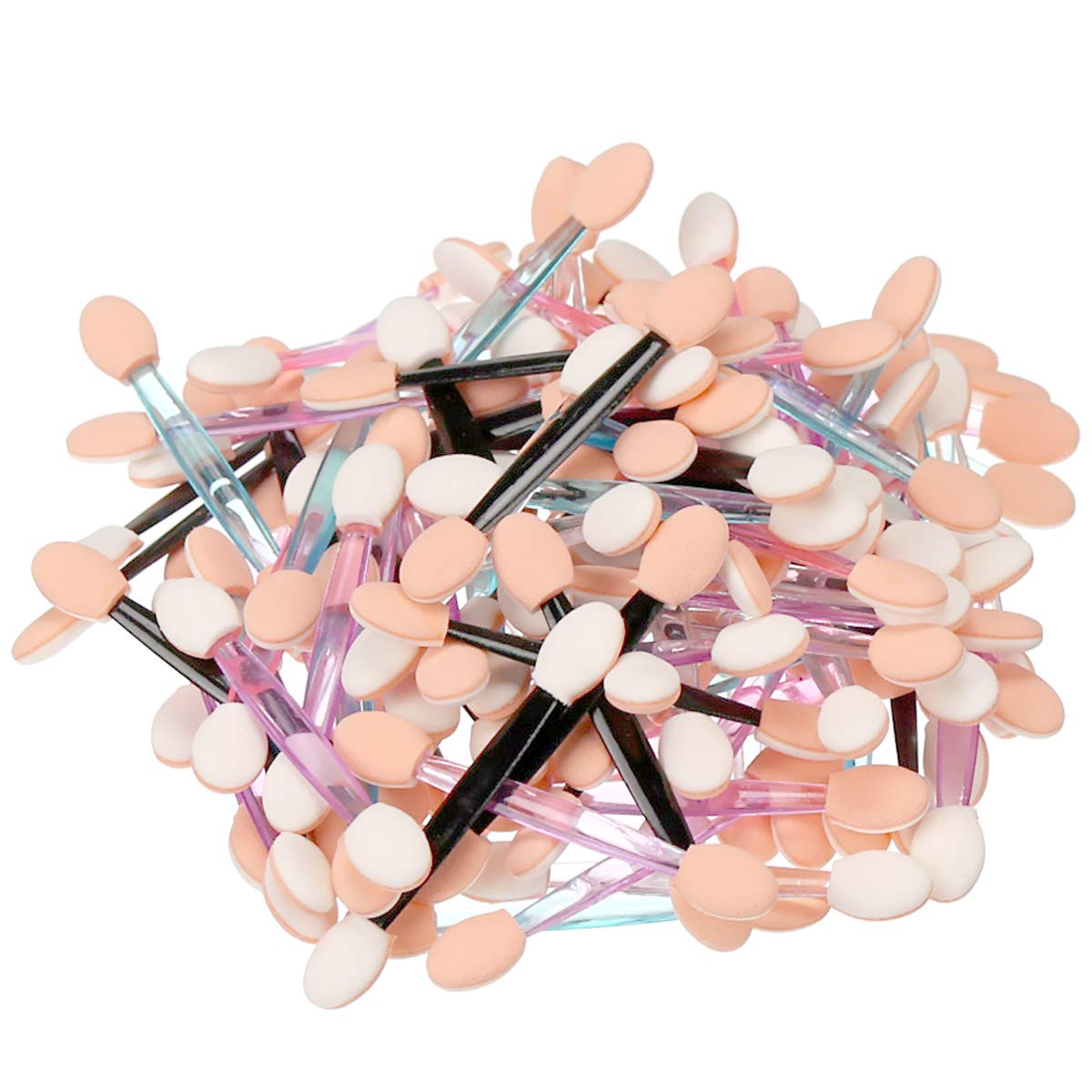 Akstore 200PCS Disposable Dual Sides Eye Shadow Sponge Applicator Eyeshadow Brushes Makeup Brush (Multicolors)