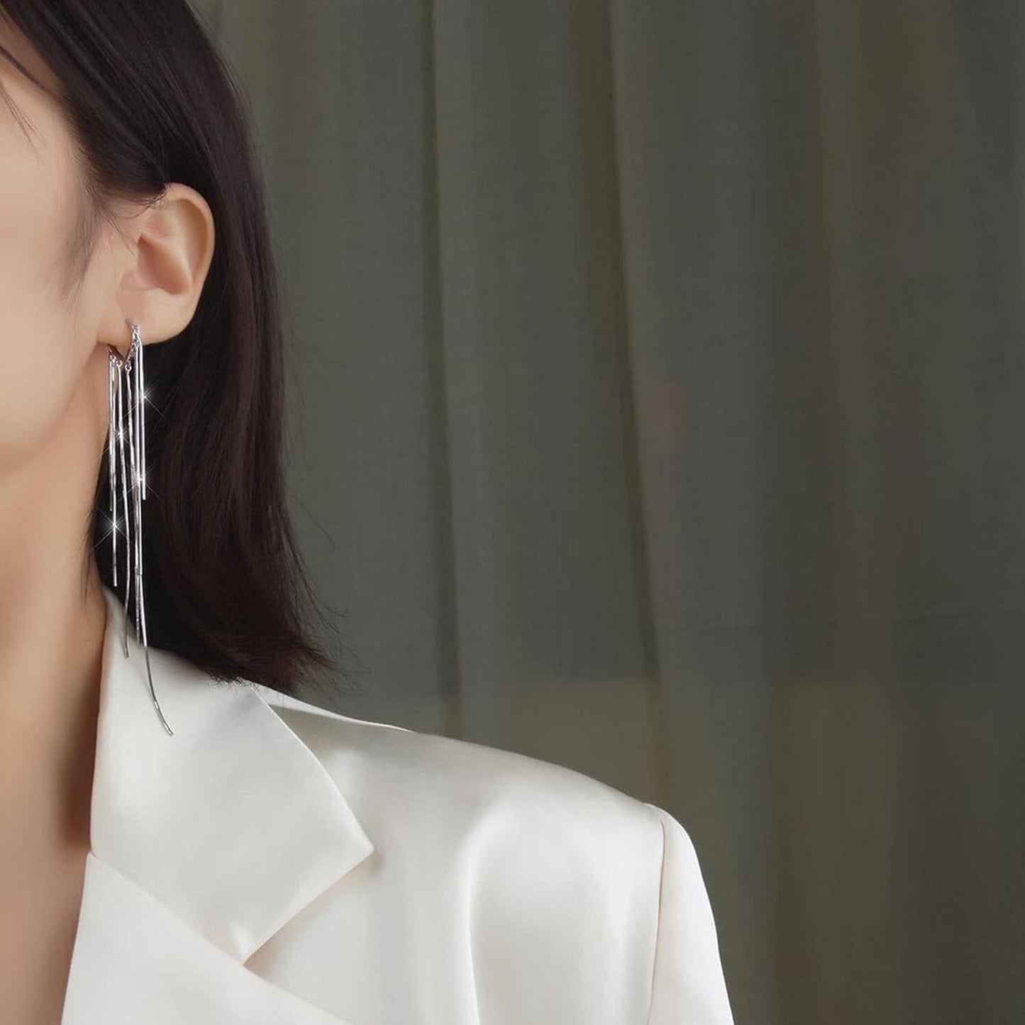 Boho Long Tassel Chain Earrings Fringe Drop Dangle Earrings Gold Dangling Chain Tassel Earrings Vintage Statement Earrings Jewelry for Women and Girls Gifts