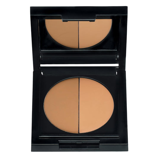 Duo Concealer - Double-Shade Compact Creamy Concealer - Smooth Texture Hides Imperfections - Even Matte Finish - Provides Full Coverage And Long Lasting Results - Sandlilja - 0.1 Oz