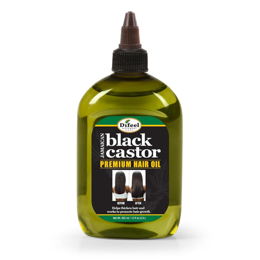 Difeel Premium Jamaican Black Castor Hair Oil - Large 12 oz. - Jamaican Black Castor Oil for Hair Growth