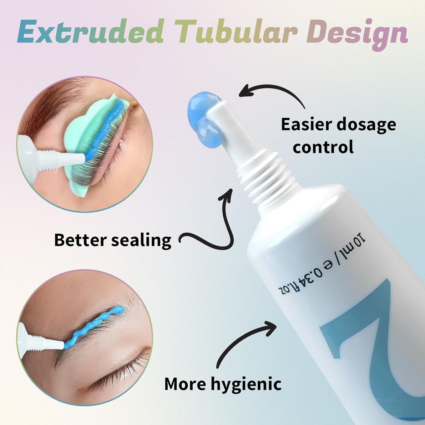 PERMANIA Lash Lift Kit, Tube Design Easy to Apply Brow Lamination Kit, for Natural Results Instant Lifting & Curling with Detailed Instruction (with Liquid Glue)