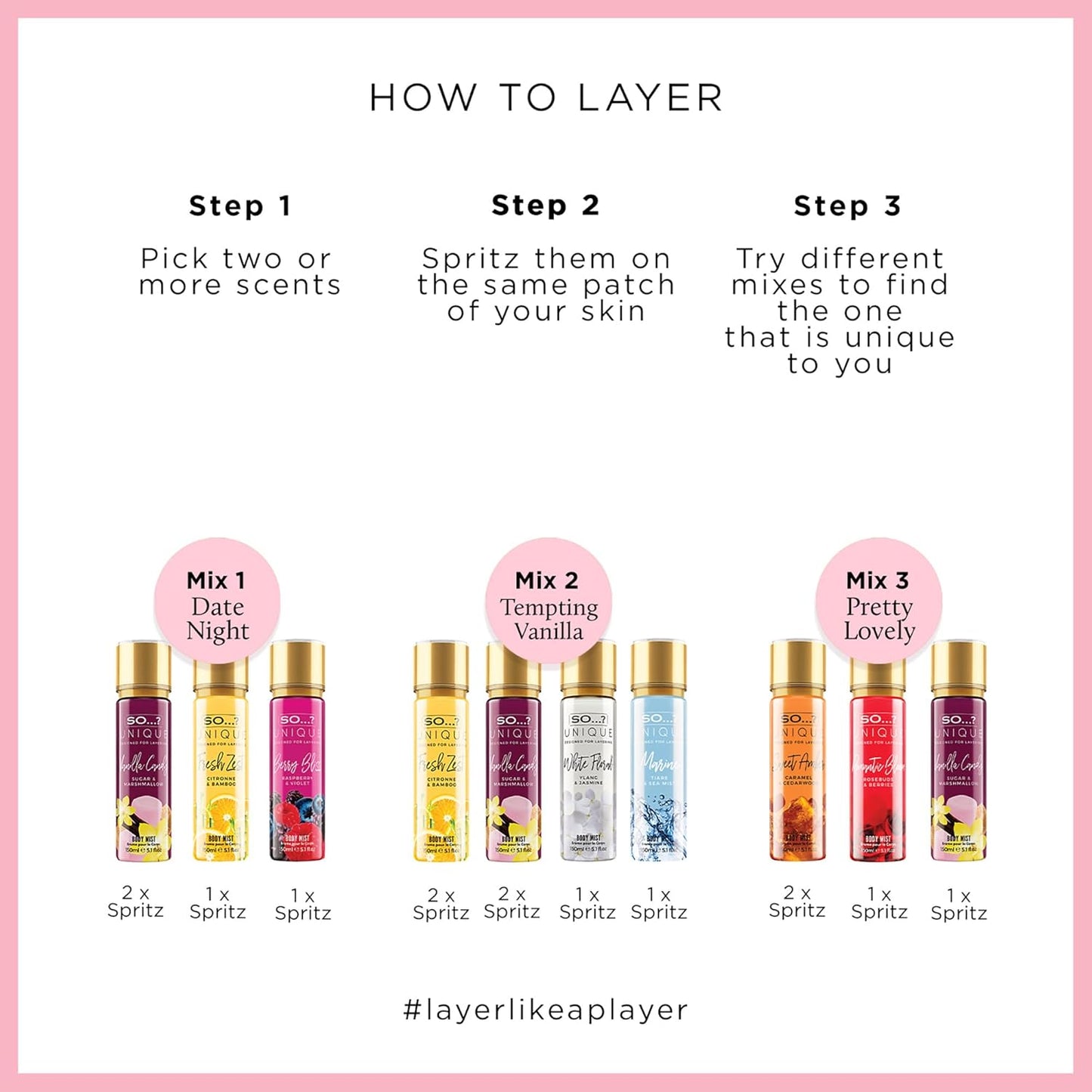 So...? Unique Body Mist - Coral Daisy for Women - 5.1 oz Body Mist - Pack of 3