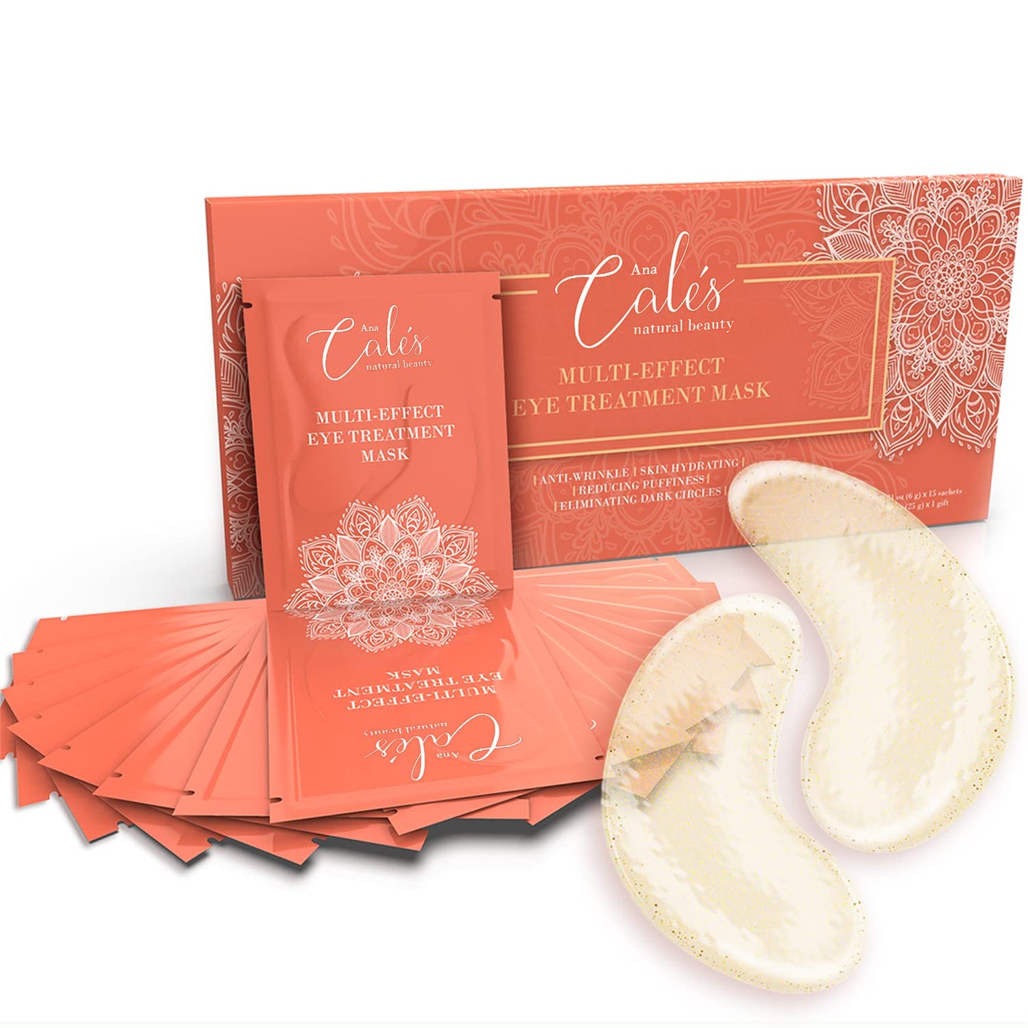 Under Eye Patches for Puffy Eyes Collagen Eye Mask for Dark Circles Gel Under Eye Pads for Wrinkles with Hyaluronic Acid Clear Eye Masks Under Eye Bags Treatment Men and Woman (15 pairs)