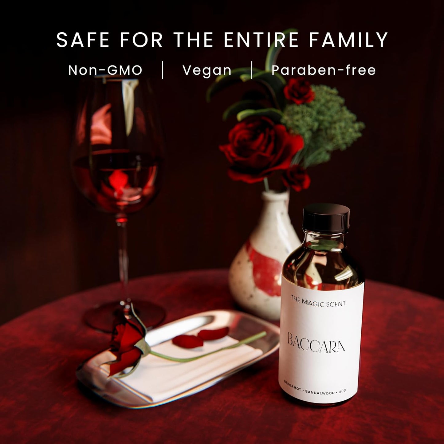 Baccara Diffuser Oil - Hotel & Home Luxury Scents Inspired by Baccarat Rouge - Diffuser Oil Scents for Home Designed for Use in All Diffusers - 16.9 fl oz, 500 mL