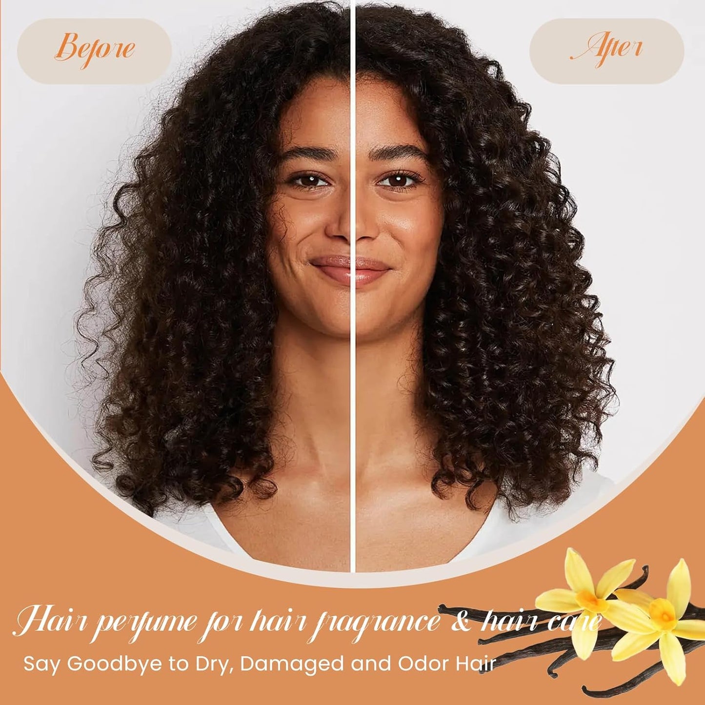 Hair Perfume for Women, Long Lasting Fragrance Hair & Body Perfume Mist, Vanilla Pheromone Spray for Hydrating Hair Shine & Frizz Control, Hair Perfume Oil for Odors Remove, 50ml