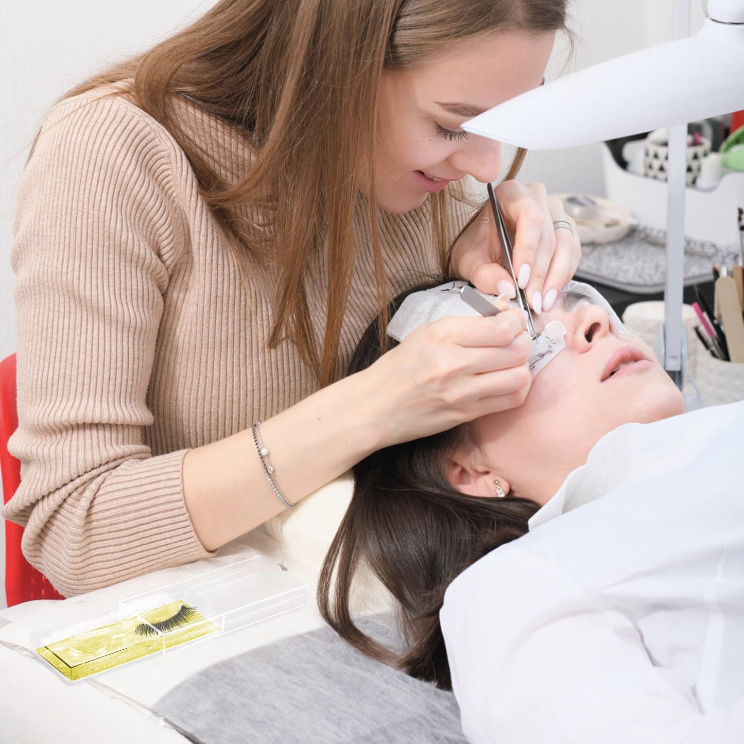 Rocutus Empty Lash Boxes for False Eyelashes - 30 Pack Lash Cases, Customizable Eyelash Packaging, Bulk Lash Storage Containers, Lash Box Packaging, Premium Display & Protection (Yellow)