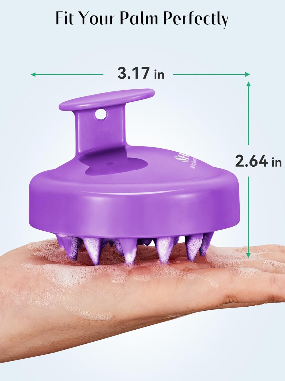 HEETA Scalp Massager Hair Growth 2-Pack, Soft Silicone Scalp Scrubber Shampoo Brush for Exfoliation Dandruff Removal Head Massage Stress Relax, Wet & Dry Use for Women Men Thick Thin Curly Hair Care