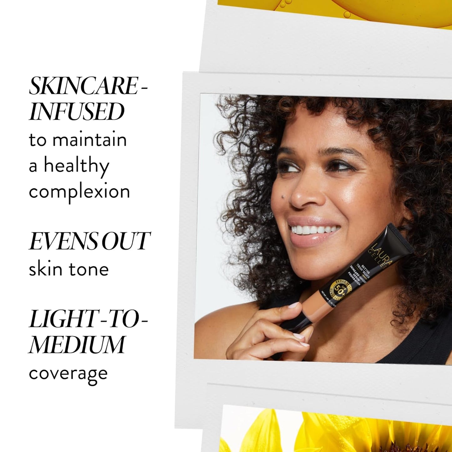 LAURA GELLER NEW YORK Better Than ‘Block Skincare-Infused Serum Foundation with Broad Spectrum SPF 50+, Sand