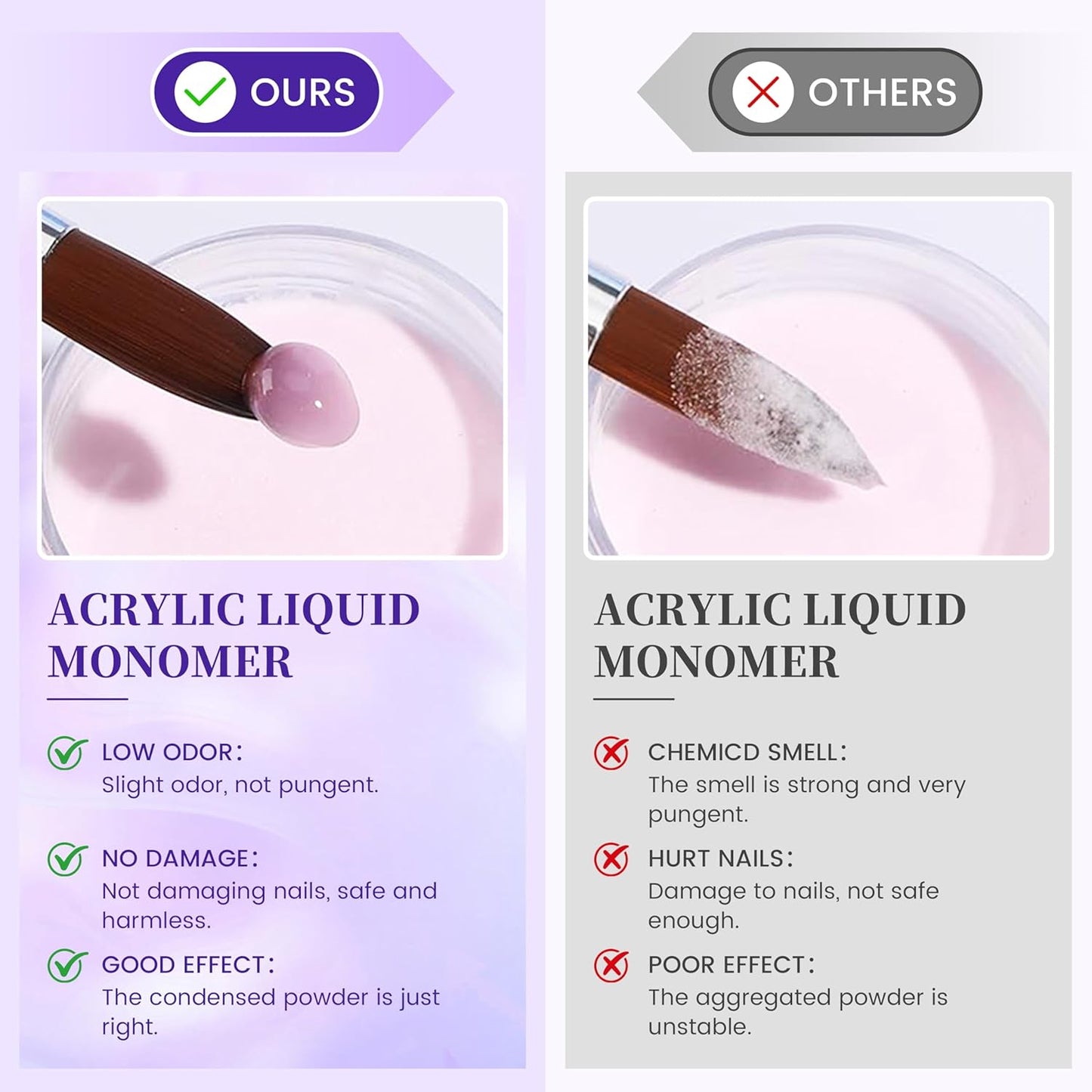 AIJIMEI Acrylic Liquid Monomer for Long Lasting 40ml Acrylic Liquid Professional Nail Art Supplies Suitable for Salon and Home (3pcs)