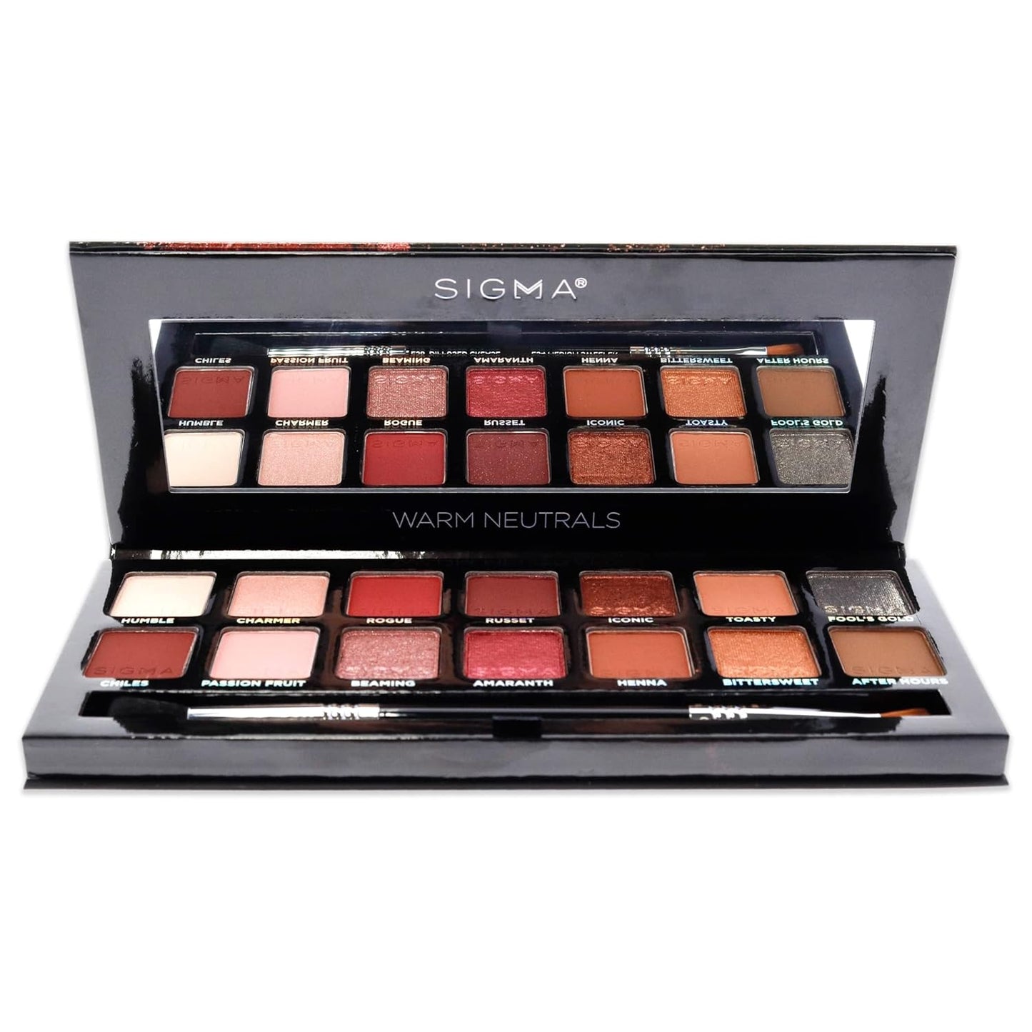 Sigma Beauty Warm Neutrals Eyeshadow Palette - 14 Warm Eyeshadow Shades in Matte, Shimmer and Metalic Finishes - Highly Pigmented Vegan Eye Makeup Palette - Clean Beauty Products