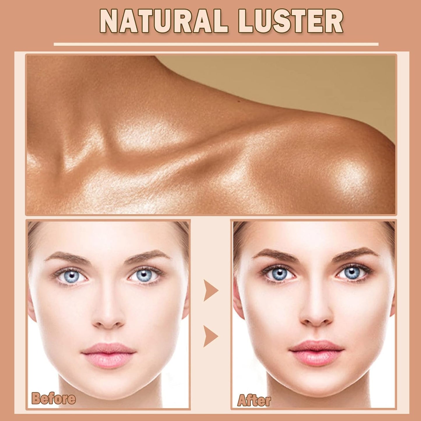 CAHIUYOA Cream Contour Stick,Highlighter Bronzer Stick Makeup Waterproof Light Face Cosmetics,Moisturize Long Lasting Cream Contour Bronzer Highlighter Makeup Stick - 02