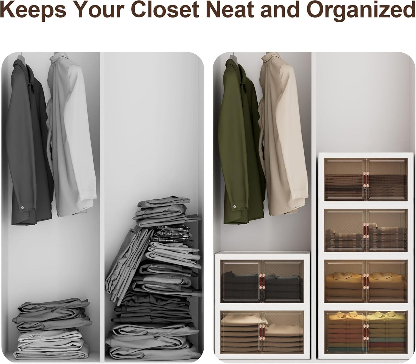 JOYMOOP Foldable Storage Cabinet Top Cover, Fits XXL Storage Boxes, Durable, Easy to Install, Dustproof and Waterproof, White