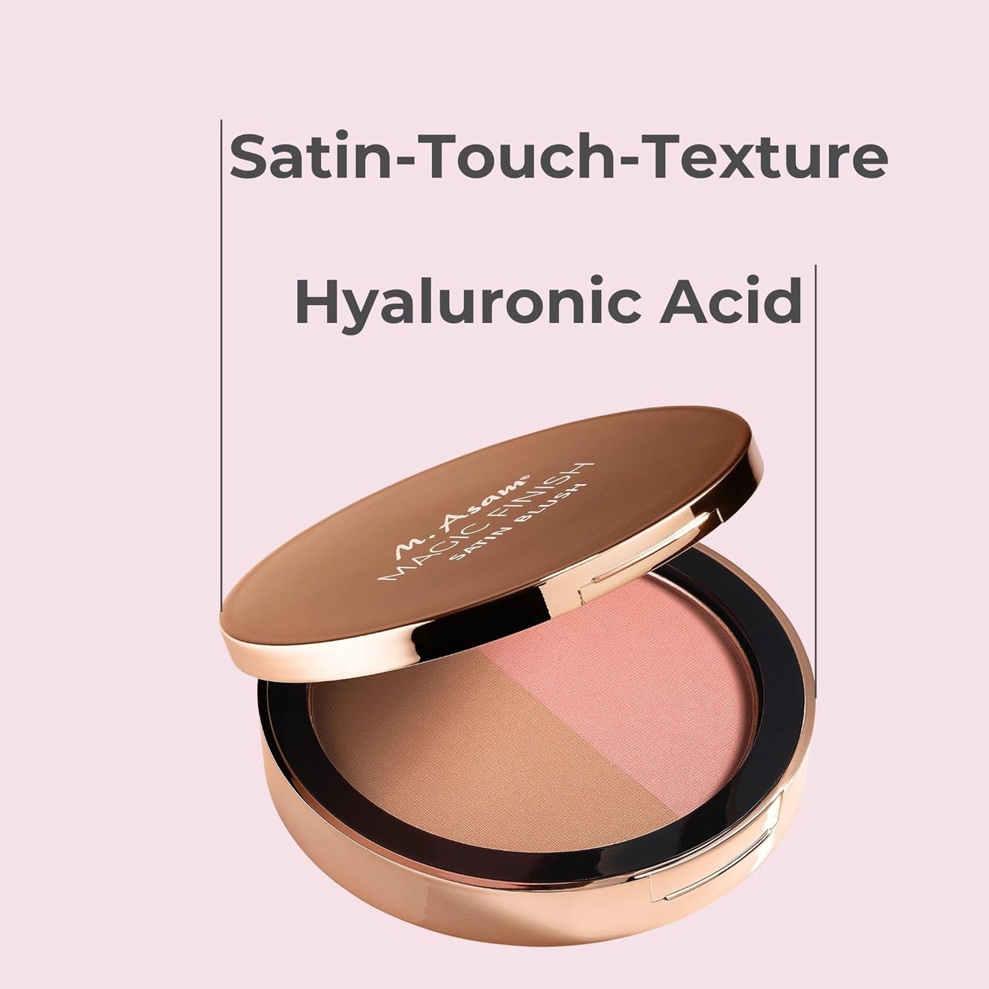 M. Asam Magic Finish Satin Blush Dark Honey & Nude Flush (0.14 Oz) – Make-Up Powder Blush For A Fresh & Radiant Look With Hyaluronic Acid & Ultra-Fine Color Pigments For Fuller Looking Cheeks