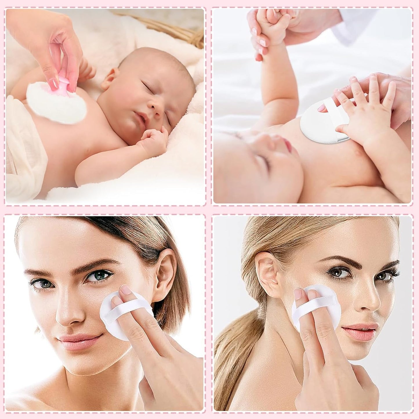 SHIMIDO Body Powder Puff and Container, 3.15" Portable Empty Body Powder Container for Baby Women's Loose Dusting Powder, Powder Case Box with Lids for Bath, Travel and Home Use (Yellow Flower)