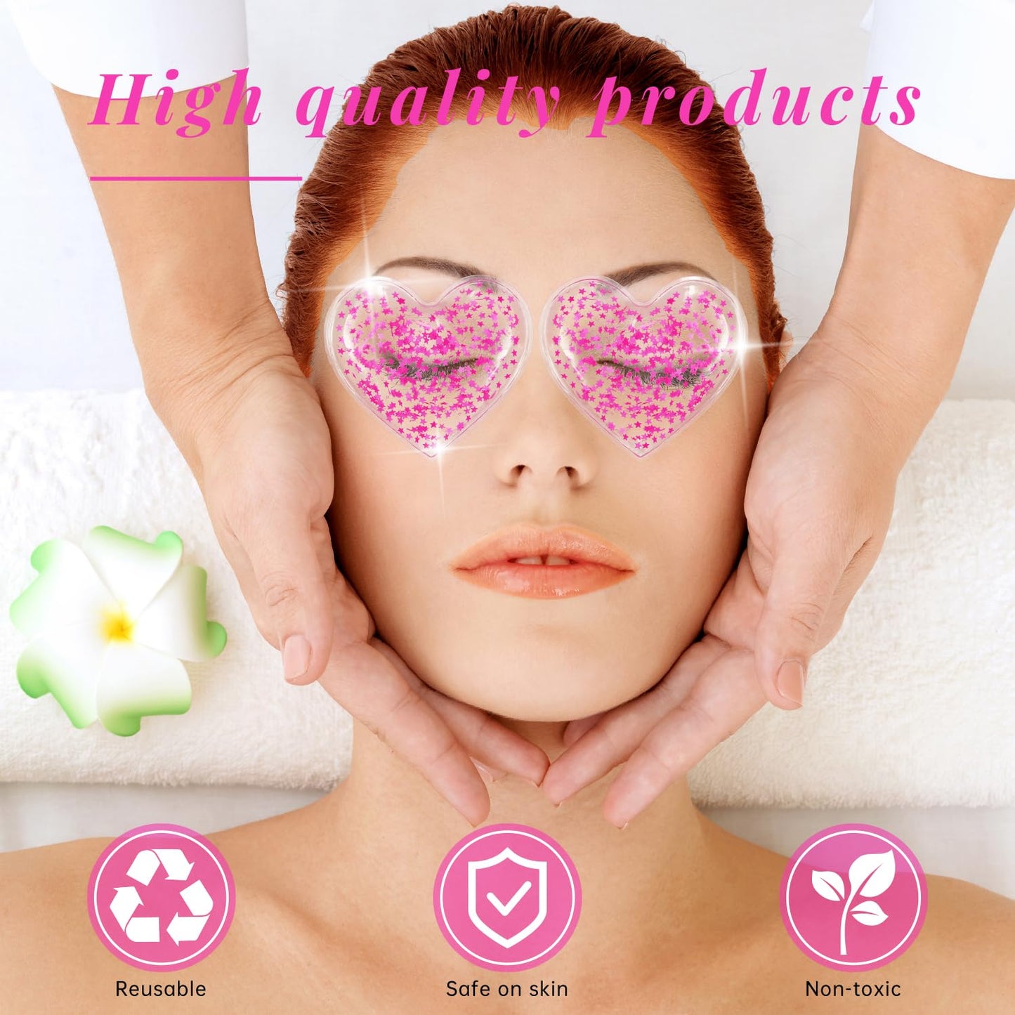 Reusable Eye Patches, Gel Eye Pads Cold Warm Eye Compress and Cooling Under Eye Patches for Reduce Puffiness Circles Wrinkle Redness Cooling Eye Mask Ice Packs Pain Relief Relax