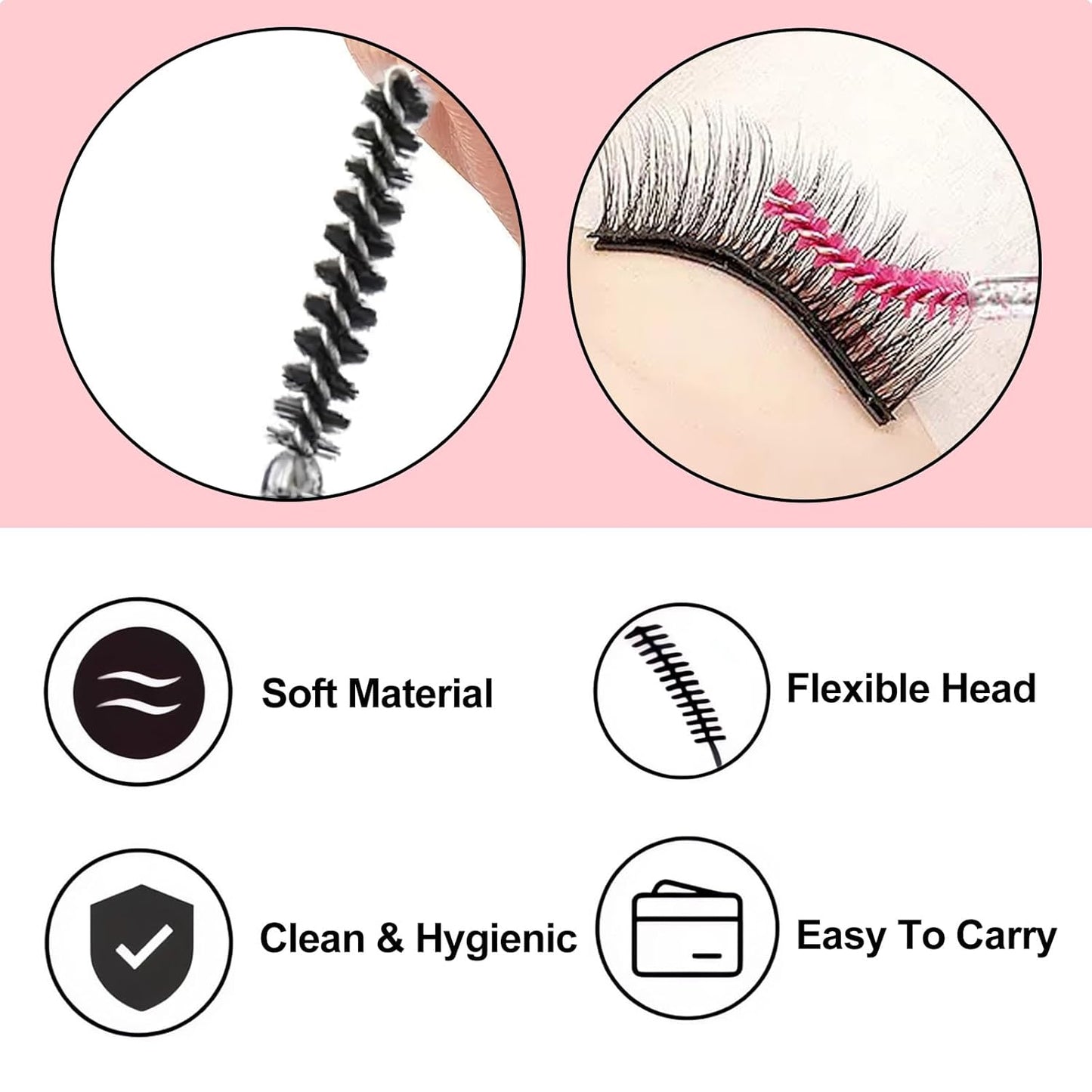 200pcs Skinny Mascara Wands Mini Eyelash Brushes Disposable Lash Spoolies Eyebrow Brush Spoolies For Eyebrows Eyelash Extension Supplies