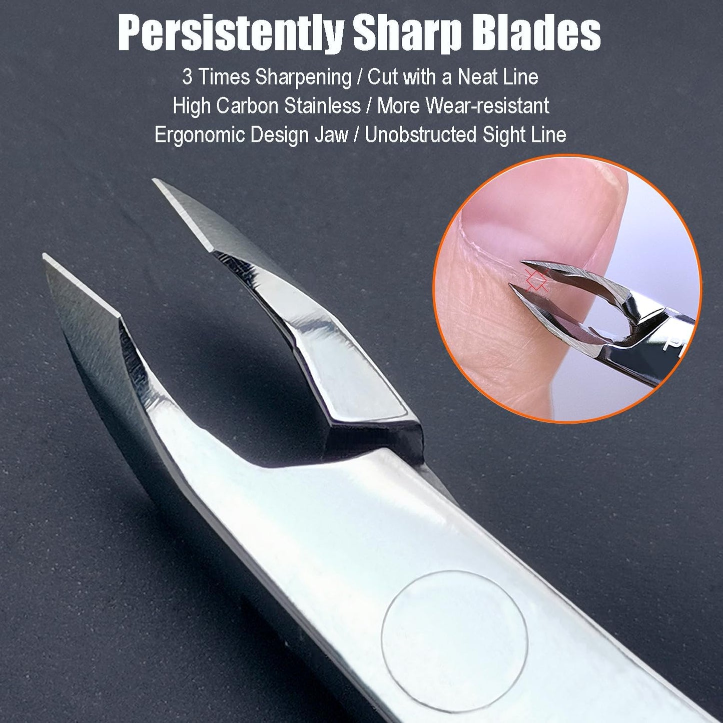 LePinko Salon-Quality Cuticle Trimmer with Cuticle Pusher, Super Labor-saving Cuticle Cutter, Sharp Cuticle Clippers for Manicurist, 5mm Jaw, Golden