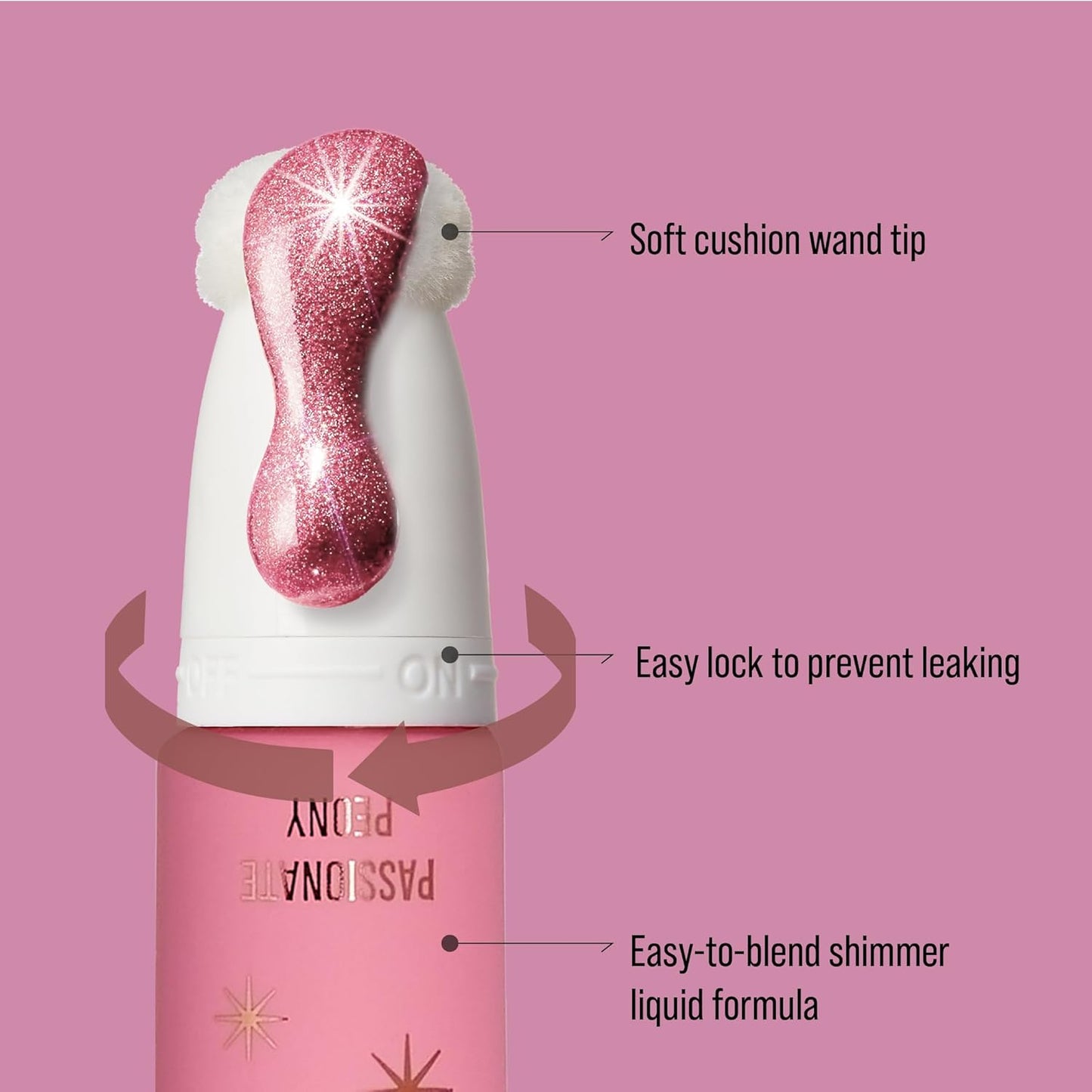 Kiss New York Professional Pearl Liquid Blush Beauty Wand, High Pigment Glow for Cheek, Eye & Lip, Non-Greasy Hydration Lightweight with Sponge-Tip Applicator (Passionate Peony)