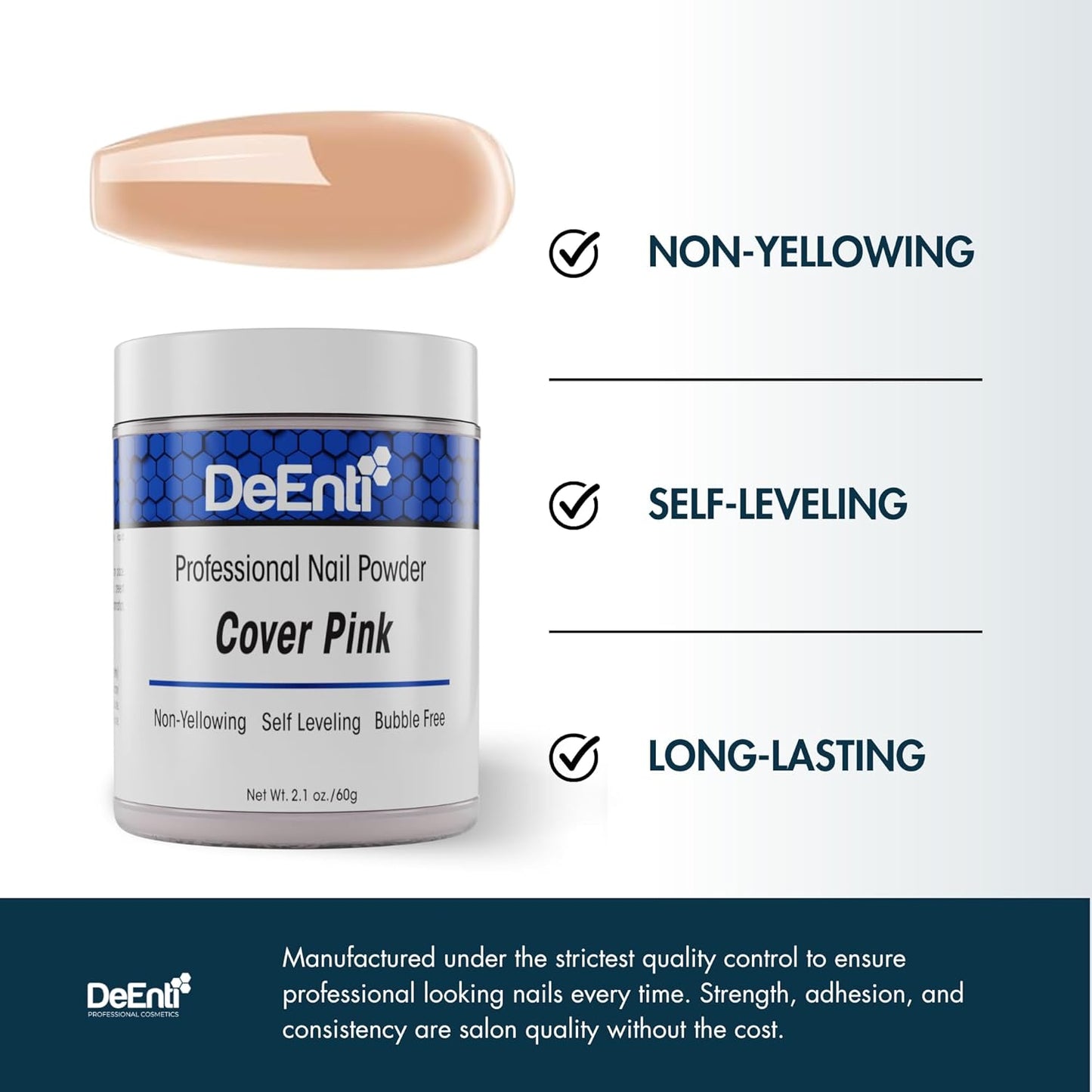 Acrylic Nail Powder, 2oz Dark Nude Acrylic Powder Dip for Nails, Long Lasting Salon Quality, Bubble Free Professional Manicures, Fake Nails, Carving & Extensions