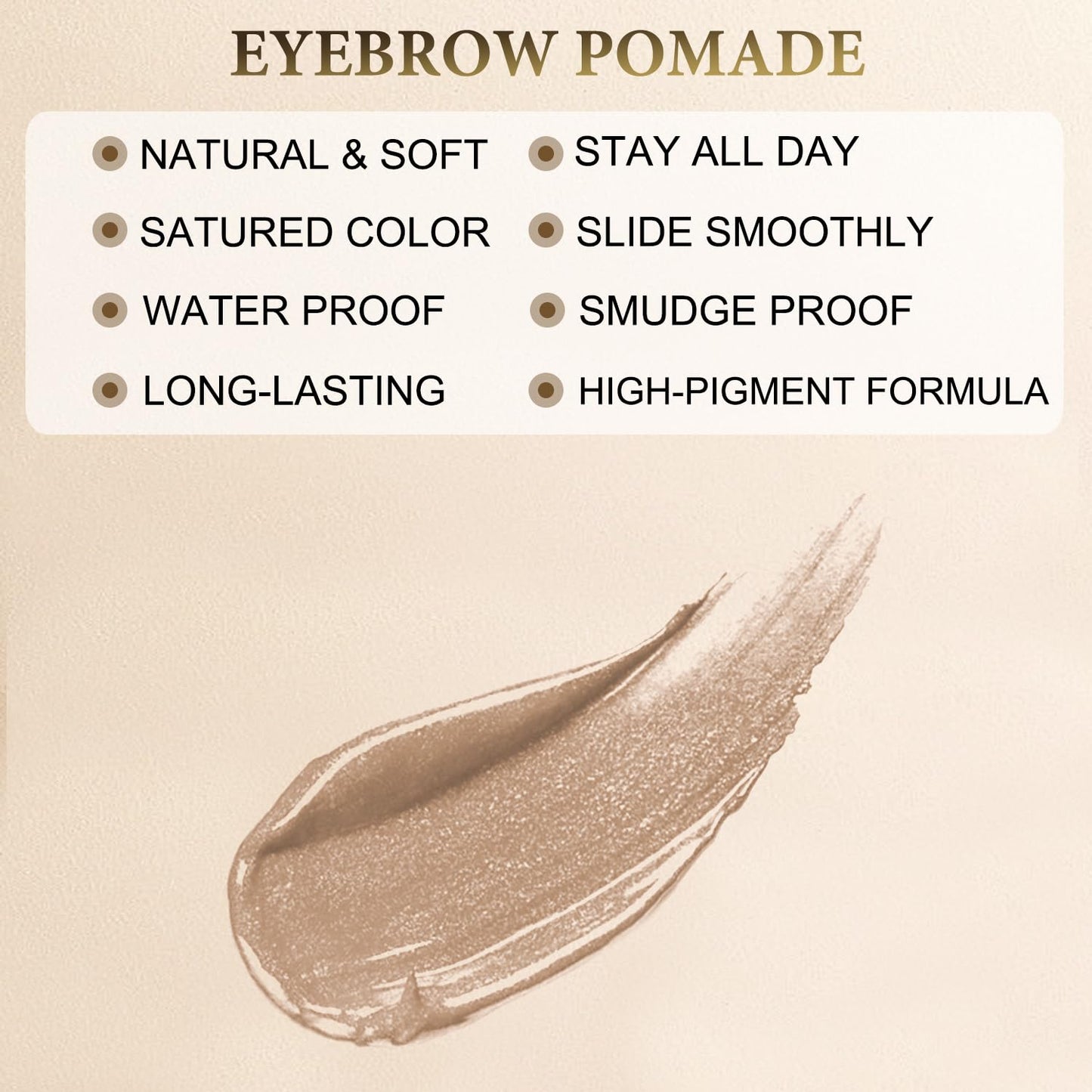 Eyebrow Makeup Kit - 4 Tip Waterproof Microblading Pencil, Eyeliner, Pomade, Dual-ended Brush, Natural Looking - Blonde