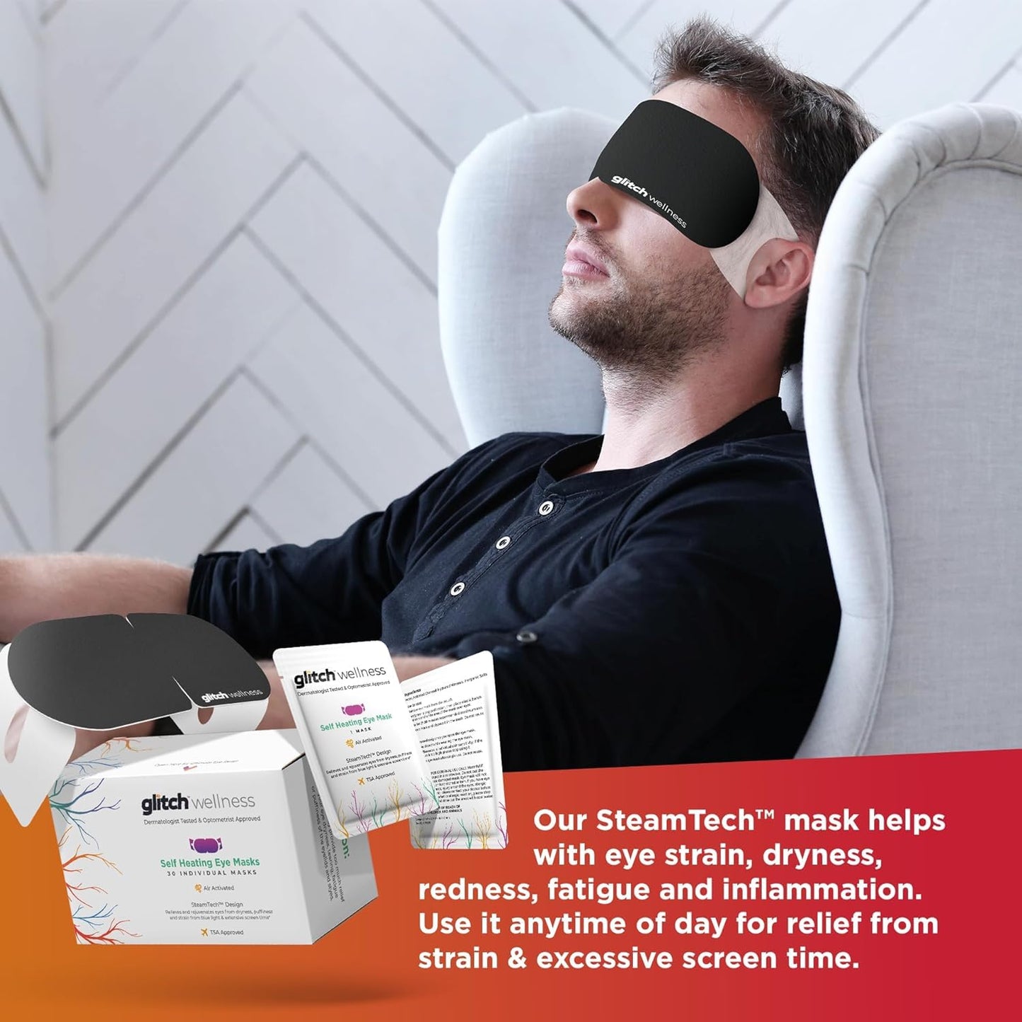 Steamtech Self Heated Dry Eye Masks - 20 Eye Doctor Approved Warm Eye Compress for Dry Eyes - Disposable Eye Mask for Fatigue & Dryness – Perfect Dry Eye Relief Product, Spa Experience