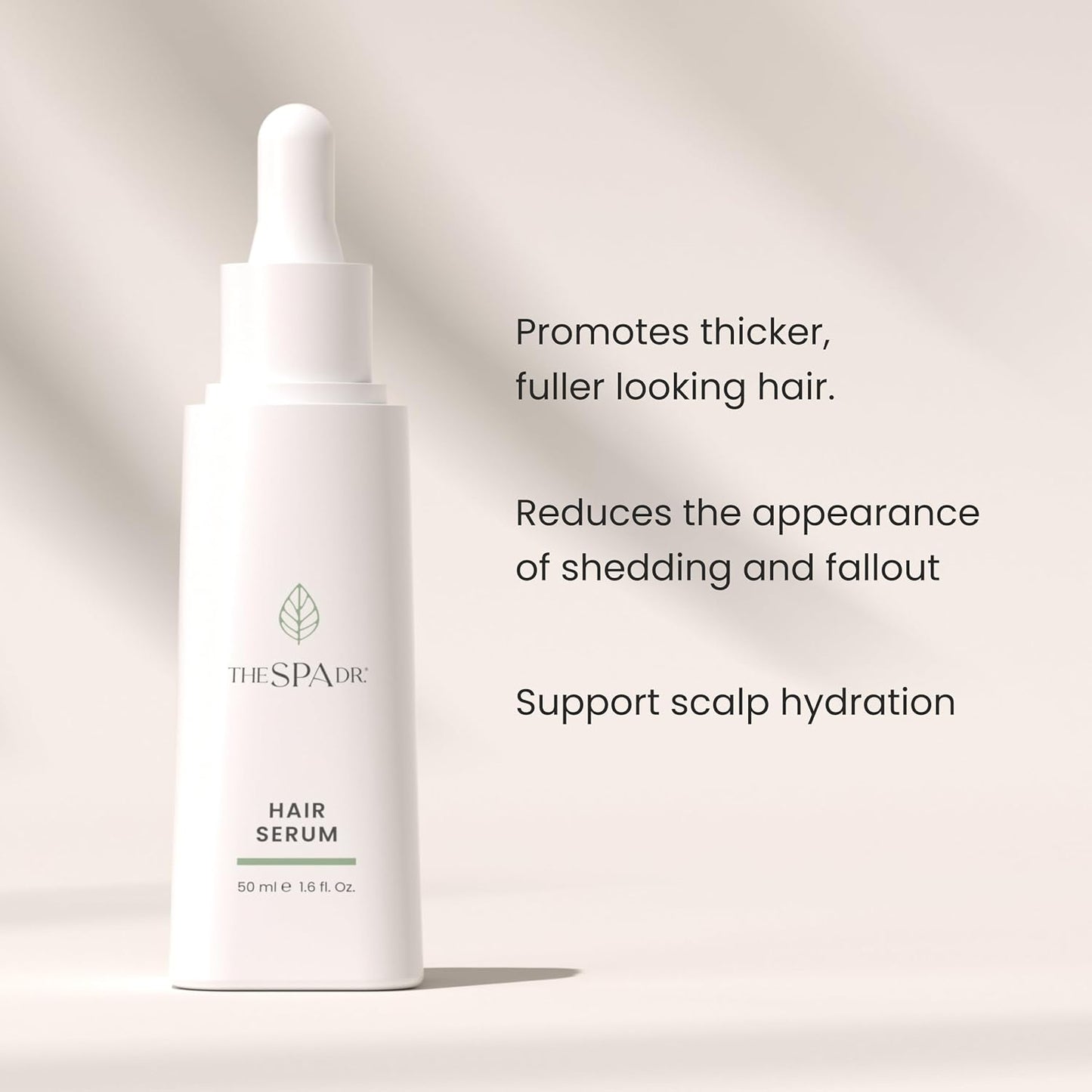 The Spa Dr. Hair Serum - Clean Hair Thickening Serum with Red Clover and Pea Sprout Extracts and Peptides - 1.5 Fl. Oz.
