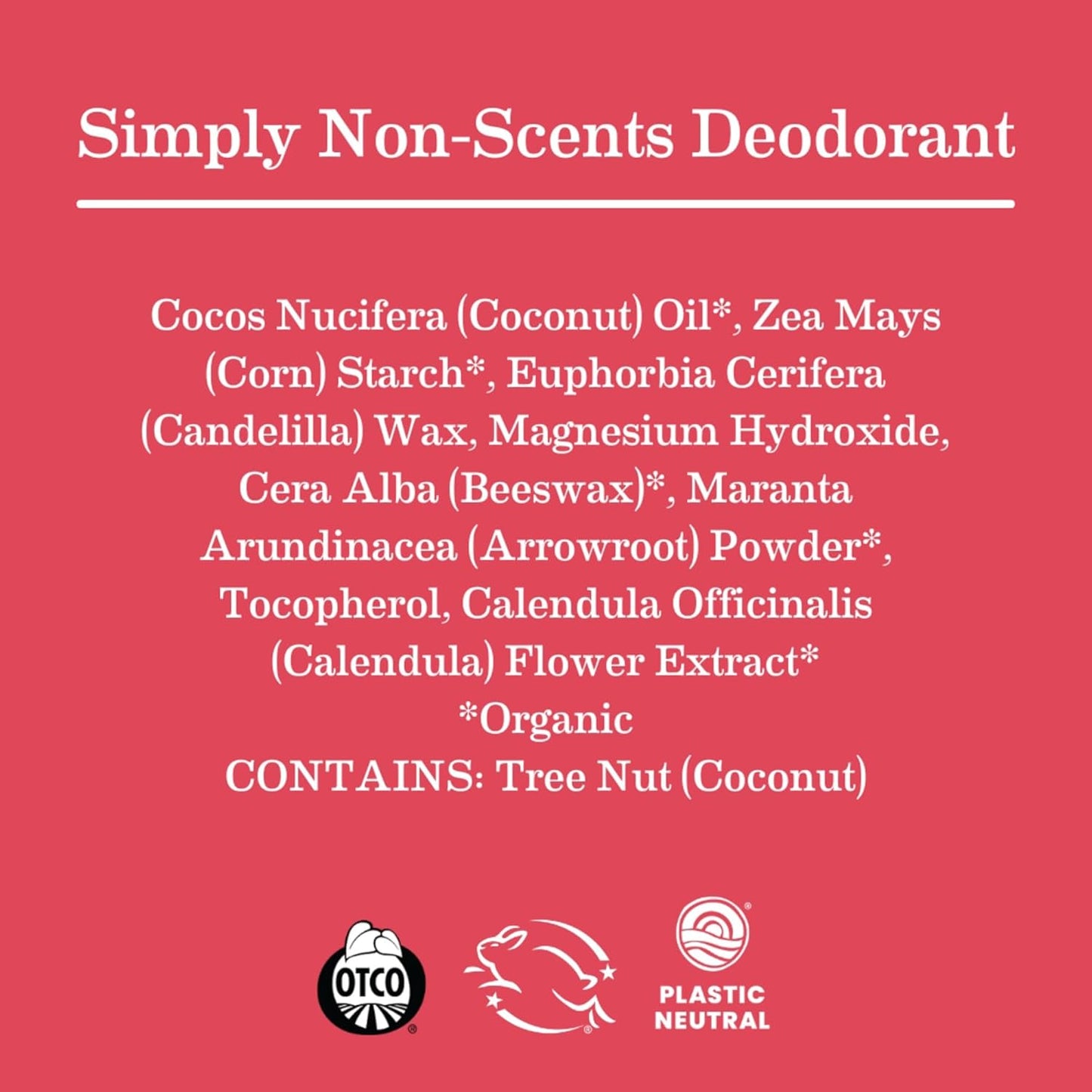 Earth Mama Simply Non-Scents Deodorant | Fragrance-free + Safe for Sensitive Skin, Pregnancy & Breastfeeding, Contains Organic Calendula and Coconut Oil, No Baking Soda or Aluminum, 2.65-Oz (2-Pack)