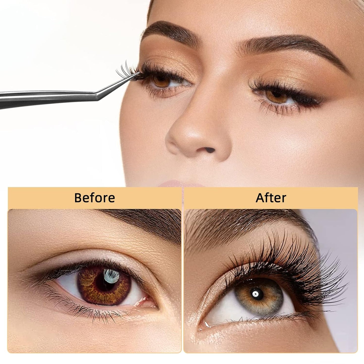 QUEWEL Cluster Lashes 240Pcs Individual Lashes 10D 0.10D Curl 12mm Knot-Free Lash Extensions Clusters Lashes Soft&Natural False Eyelashes Individual DIY Eyelash Extension at Home(10D 0.10D 12)