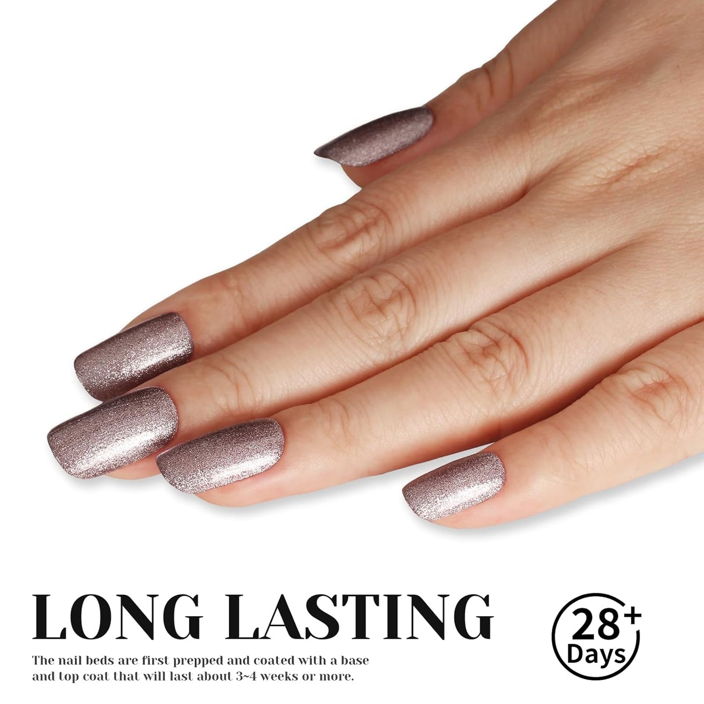 Rose Gold Super Glitter Gel Nail Polish,15ml UV/LED Soak Off Sparkly Rose Gold Gel Polish for Manicure Salon or DIY Nail Art at Home,Holiday Party Color - GP0090