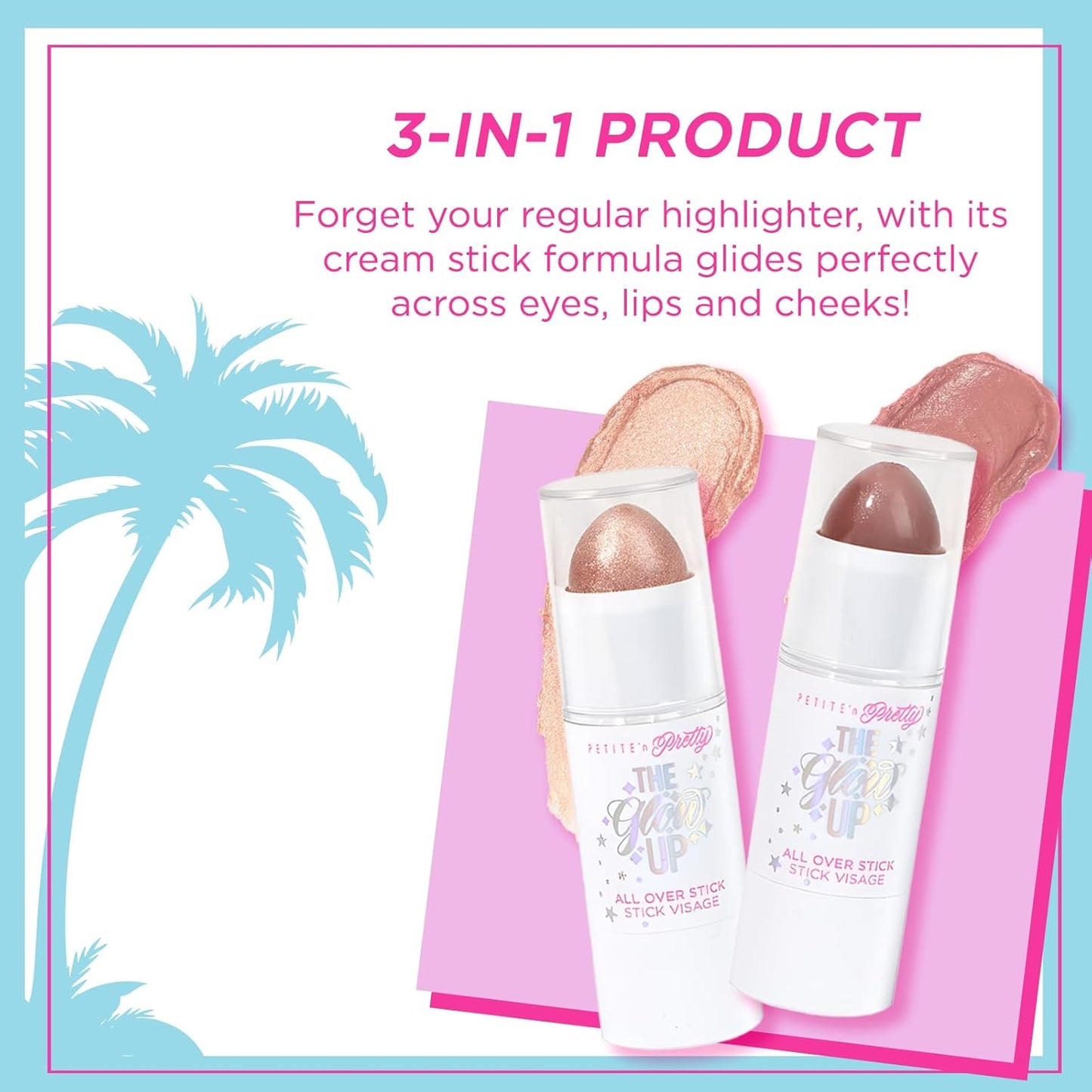 Petite 'n Pretty Multi Stick for Eyes, Lips & Cheeks, 2-Pack (Stay Golden) - Makeup for Kids, Tweens, Teens - Creamy & Shimmery, Made in the USA