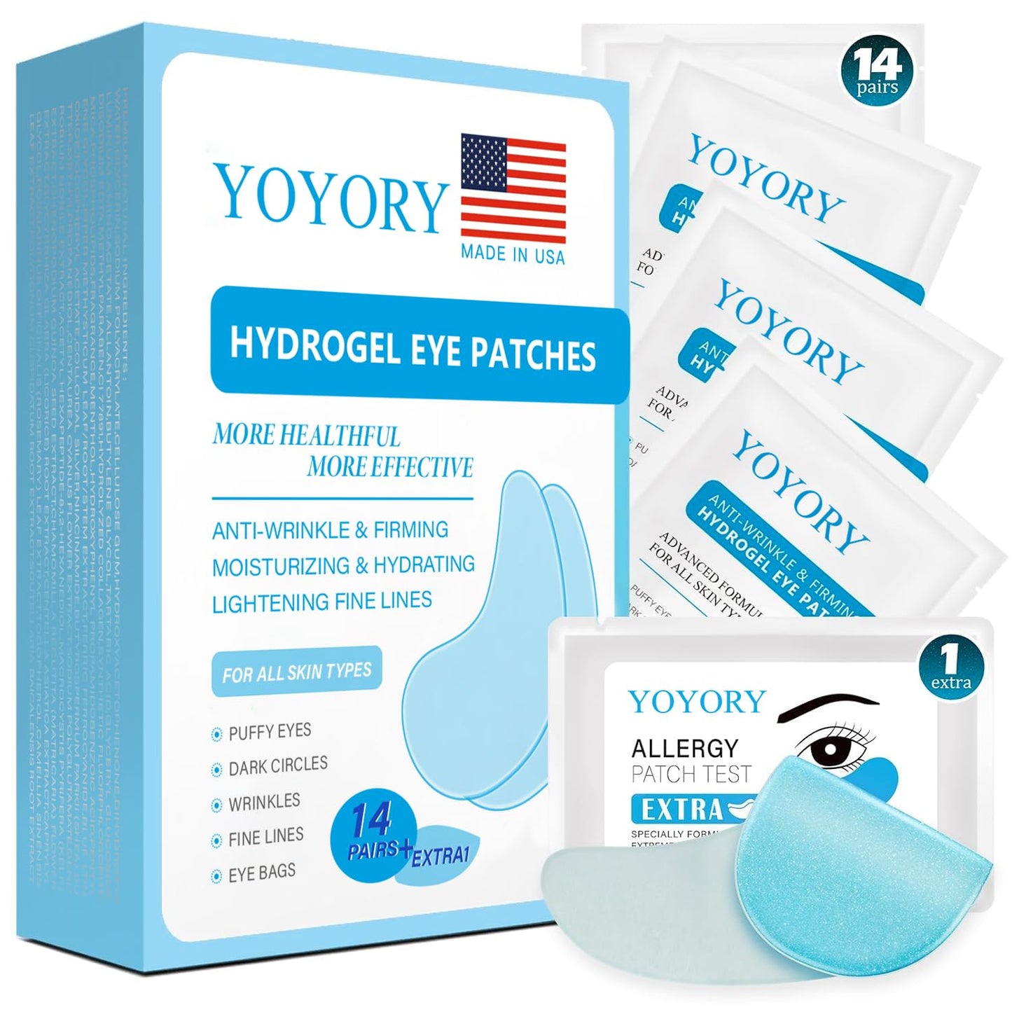 Under Eye Patches Masks - for Dark Circles, Wrinkles, Puffy Eyes, Fine Lines, Eye Bags Treatment with Hyaluronic Acid and Collagen, Hydrating and Moisturizing (30 Pcs)
