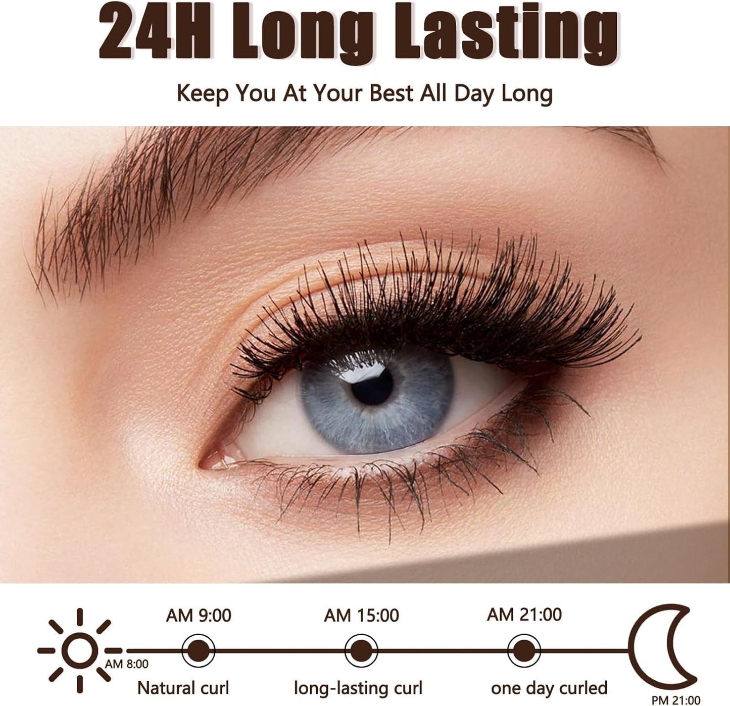 Heated Eyelash Curlers with Battery Indicator, Electric Eyelash Curler 3 Temperature Modes LED Display USB Rechargeable Makeup Tools, Heated Lash Curler Ideal Gift for Women WF72