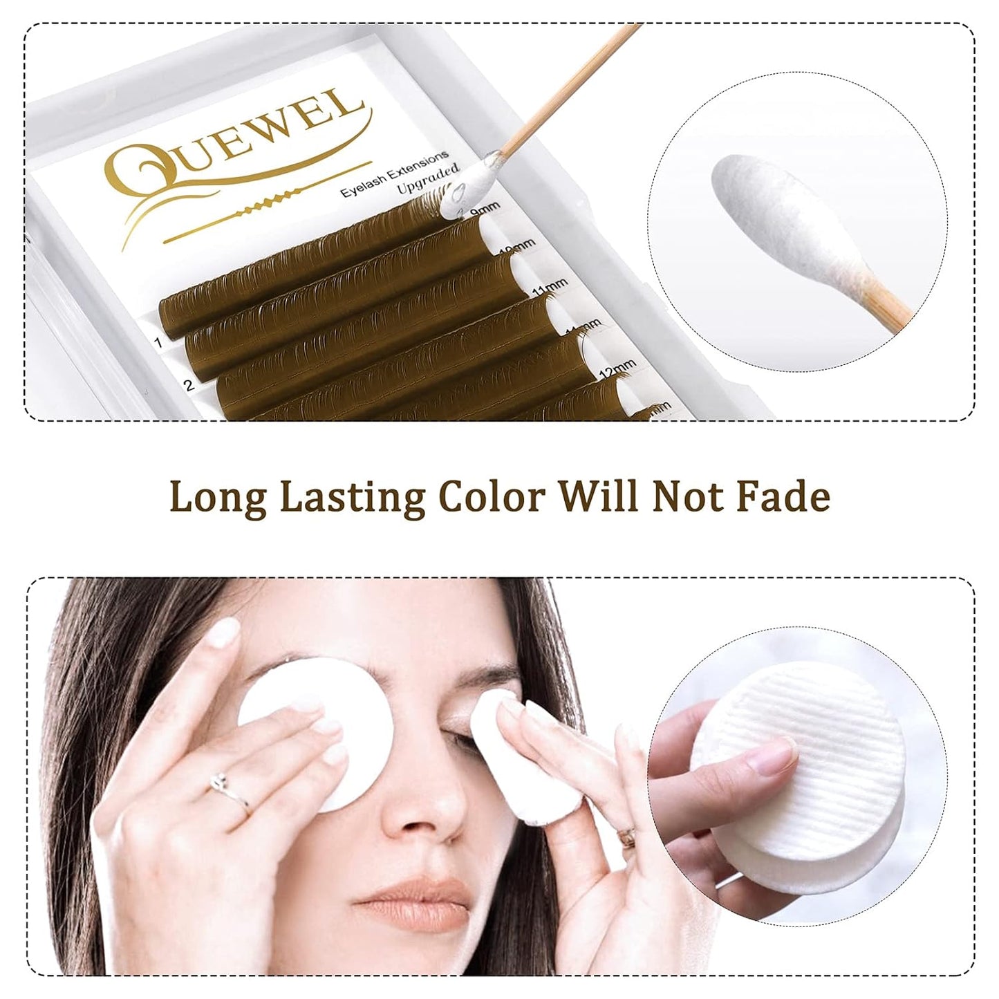 Colored Lash Extensions Easy Fan Volume Lashes Brown Lash Extensions 0.07 C Curl 9-16mm Mixed Tray 3D 5D-20D Rapid Blooming Flower Self Fanning Mega Volume Eyelash Extensions (Brown .07 C 9-16mm)