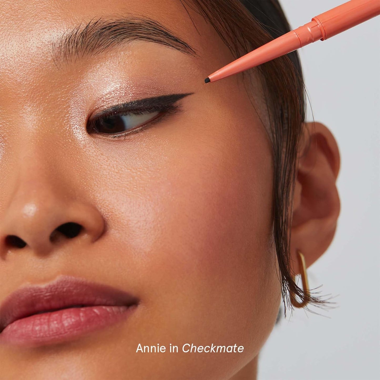 SOSHE Beauty - Waterproof Precision Eyeliner | 1.5mm Smudge-Proof Gel Liner | Easy Refills | Cruelty-Free, Certified Plastic Negative (Checkmate - True Black)